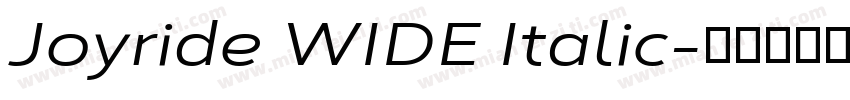 Joyride WIDE Italic字体转换